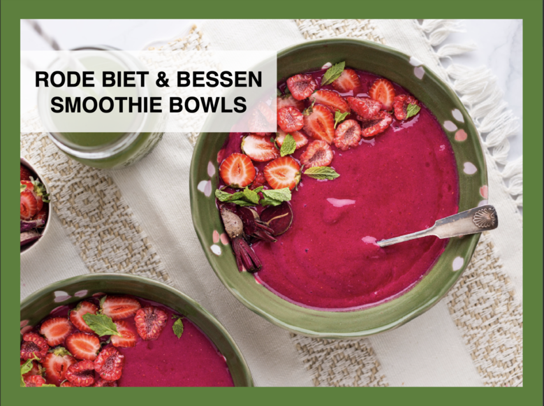 Rode biet en bessen smoothie bowls Rode biet en bessen smoothie bowls